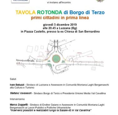 Statale 42, nuova assemblea il 5 dicembre per fare il punto sulla rotonda di Borgo