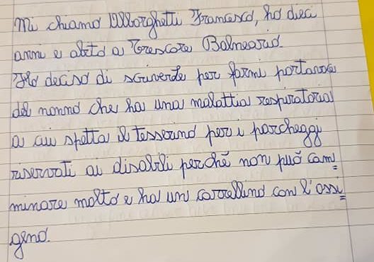 Trescore-  un alunno scrive al sindaco: “Metta più parcheggi per disabili all’ospedale”