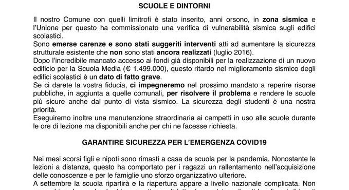 Elezioni comunali 2020, ecco la lista e il programma di Mauro Fadini