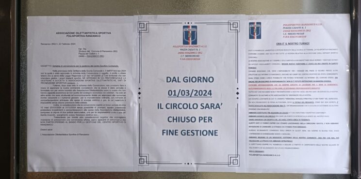 Lettera – Ranzanico: Il bar del centro sportivo chiude, addio all’ultimo punto di ritrovo